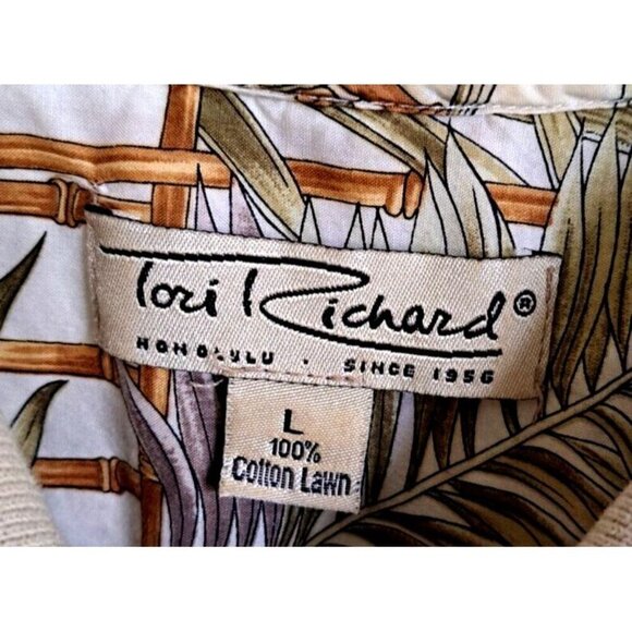 Tori Richard Men's L Short Sleeve 100% Cotton Lawn Short Sleeve Polo Shirt - Picture 2 of 8